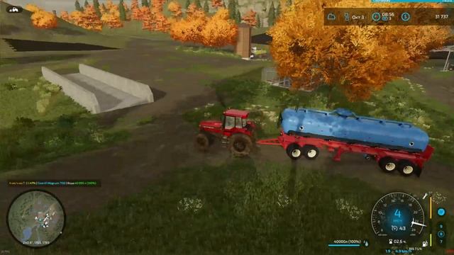 FS22 Case против 40 кубов воды
