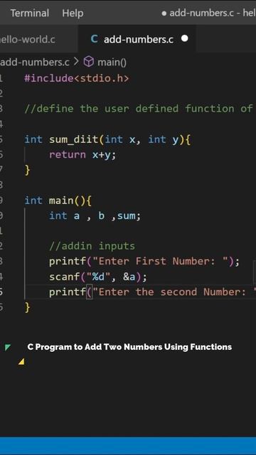 C Program to Add Two Numbers Using Functions | Jayant Tripathy смотреть онлайн