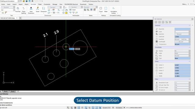 Create Ordinate Dimension with Angle смотреть онлайн
