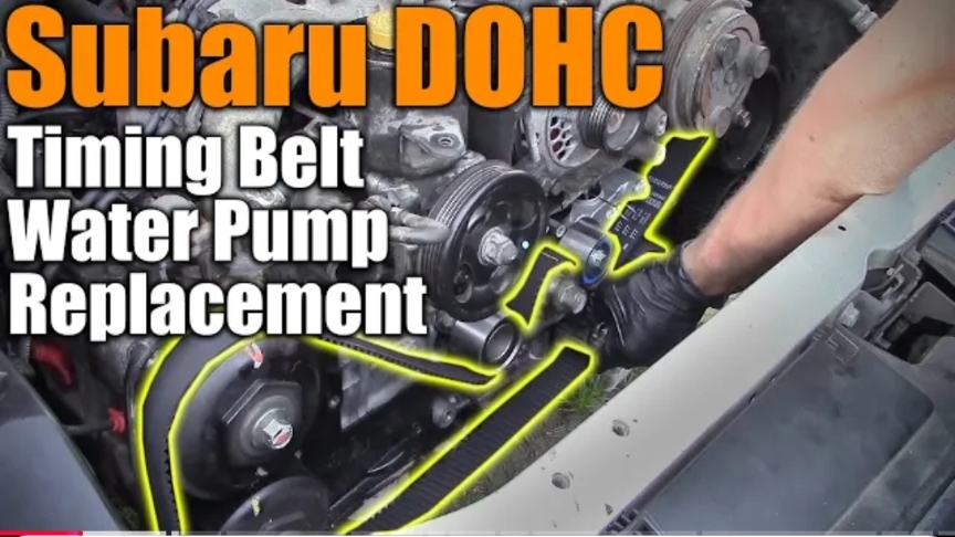 Замена ремня ГРМ Subaru DOHC и водяного насоса смотреть онлайн