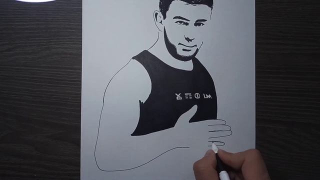 Loik Radzhabov  Drawing In Black And White Format / Рисунок в черно-белом формате.