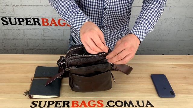 Обзор на мужской кожаный мессенджер Tiding bag (43772) смотреть онлайн