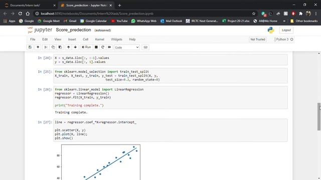 Score Predection Using Linear Regression