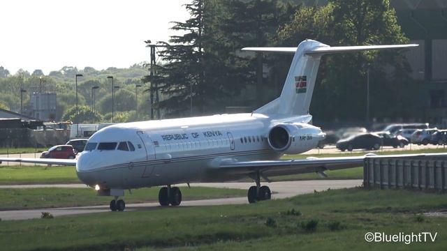 Kenyan Air Force Fokker 70 Takeoff From Northolt