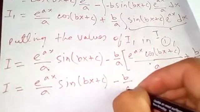 INTEGRATE: ∫ eᵃˣ Sin(ax+b) dx смотреть онлайн