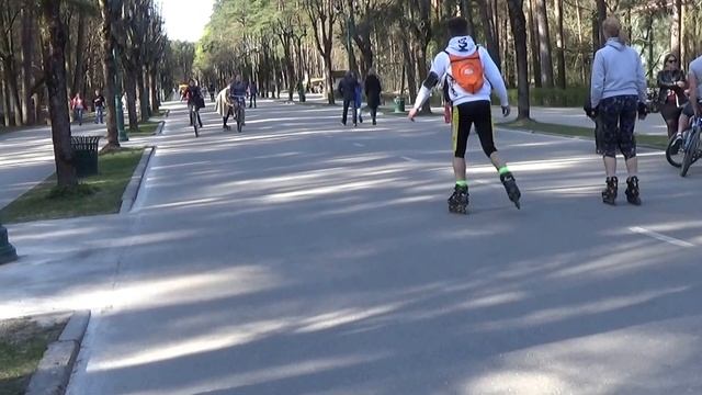 Обзор Риги.Межа парк.Центральная дорожка. смотреть онлайн