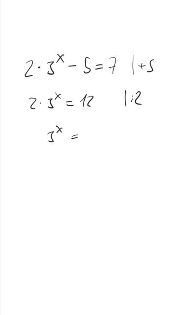 einfache Exponentialgleichung auflösen - Beispiel 9