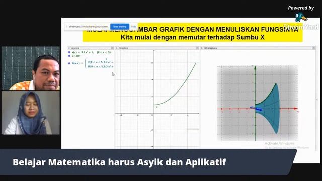 Metode Benda Putar (Integral Fungsi) untuk membuat obyek 3D dengan menggunakan software GEOGEBRA смотреть онлайн