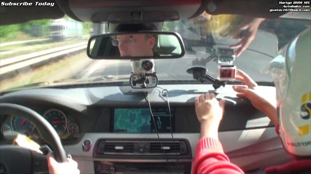 Hartge BMW M5 F10 Autobahn run inside view смотреть онлайн