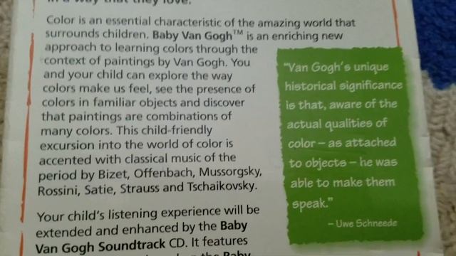 Baby Van Gogh Mid 2001 VHS With CD Review