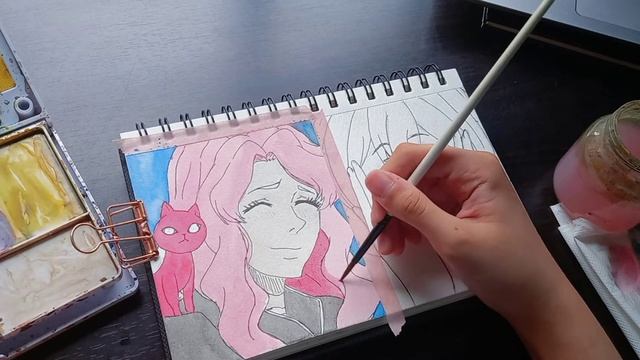 [paint with me #18] vanessa & grey from black clover 🍀✨ смотреть онлайн