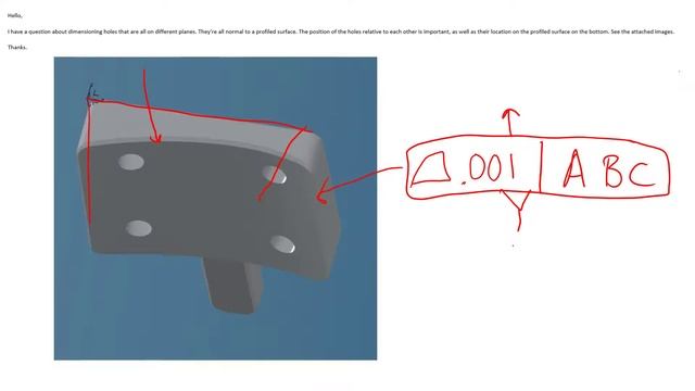 Using a Complicated or Round Surface as a Datum - 4 holes normal to a curved surface смотреть онлайн
