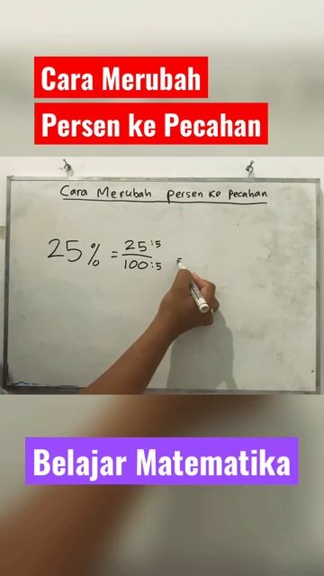 Mudah Merubah Persen Ke Pecahan #shorts #matematika #trikmatematika #pecahan #persen
