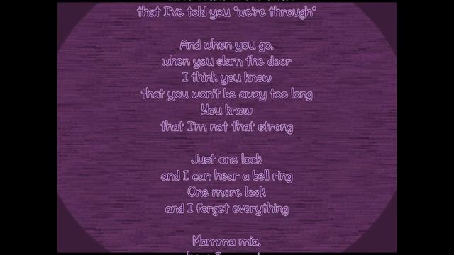 Mamma Mia - ABBA (with lyrics) смотреть онлайн