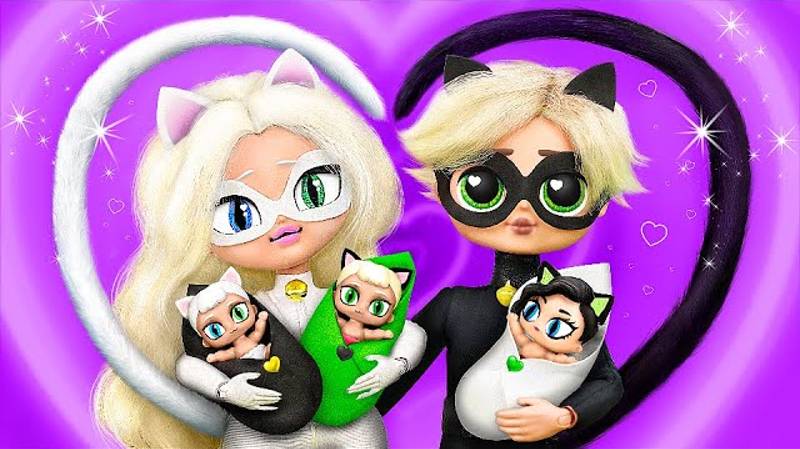 История семьи Супер Кота / 31 лайфхак для ЛОЛ ОМГ смотреть онлайн