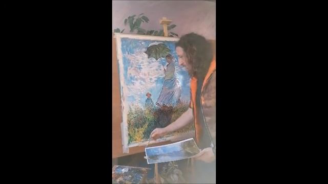Painting Claude Monet, copy of masterpiece ,artist Anatoli Vanchev, смотреть онлайн