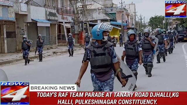 RAF BATALLION TEAM PARADE ON BANGALORE VIOLENCE AT TANARY ROAD DJ HALLI, KG HALLI, PULKESHINAGAR смотреть онлайн