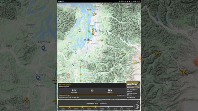 Filght radar 24 Playback Alaska Horizon Dash 8 Q400 Unconantend Engine failure On Approach Seattle смотреть онлайн