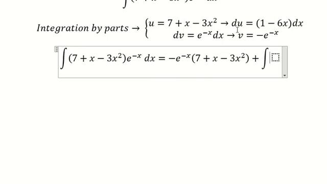 Calculus Help: Integral of ∫ (7+x-3x^2 ) e^(-x) dx - Integration by parts - Techniques смотреть онлайн
