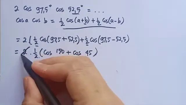 2 Cos 97,5° Cos 52,5° = ....| Kelas 11