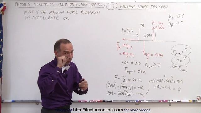 Physics 4.1 Newton's Laws Examples (13 of 25) Minimum Force Required смотреть онлайн