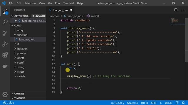 Function with no return and no argument Practice смотреть онлайн