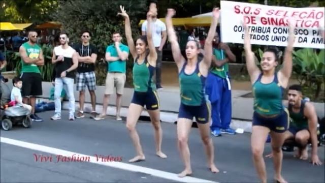Seleção Brasileira De  Ginastica Acrobática Na Av Paulista