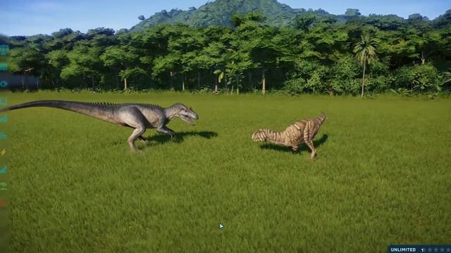 Allosaurus VS Metriacanthosaurus - Jurassic World Evolution