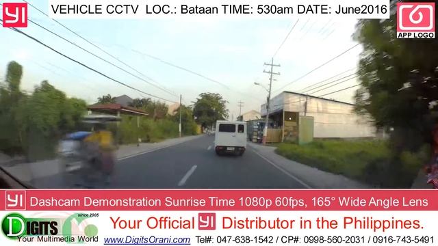 Digits Yi dashcam demonstration sunrise part 1, 1080p 60fps, 165° Ultra-Wide Angle Lens смотреть онлайн