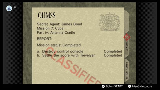 Goldeneye 007, Nintendo Switch.Misión 7: Cuba. Part 4,antenna Cradle, Dificultat Secret Agent