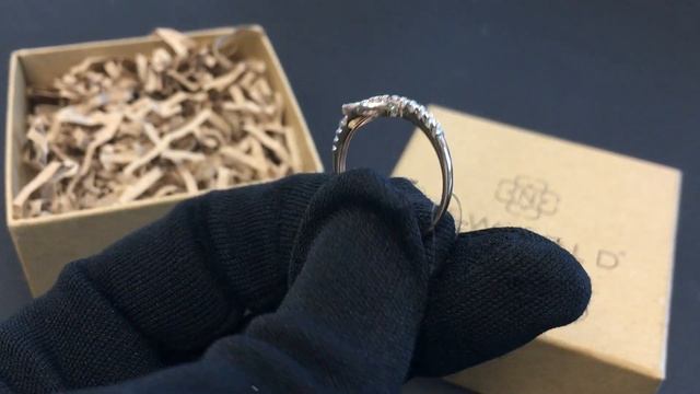 !Кольцо 096507 из красного золота 585 пробы с фианитами