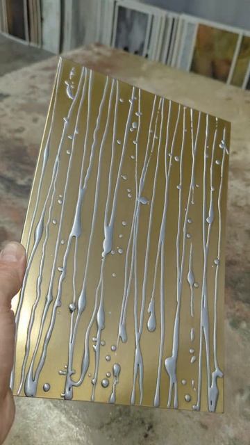 Жидкий металл PRO-METAL с эффектом алюминия на латуни #артметалл #жидкийметалл #металлизация