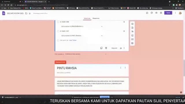 GEG 2021 I FUN ESCAPE LEARNING MENGGUNAKAN GOOGLE FORM смотреть онлайн