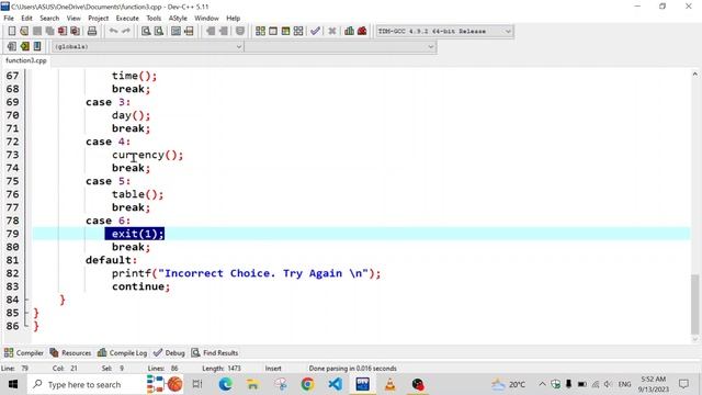 Design ur own Menu driven program using USER DEFINED FUNCTION in C simplest way смотреть онлайн