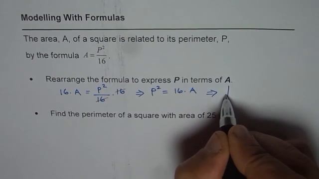 Model Formula Relating Perimeter and Area of Square смотреть онлайн