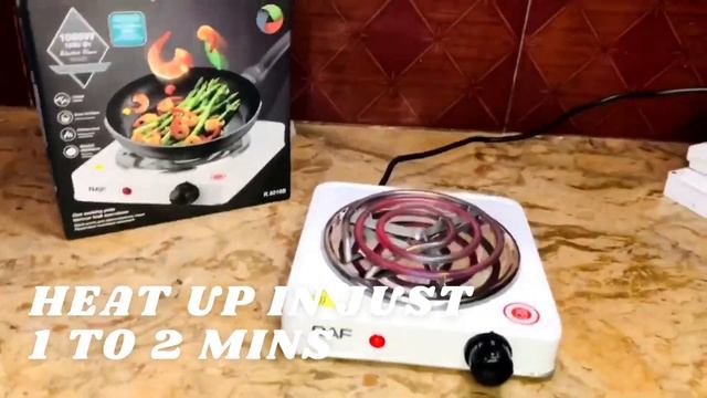 Electric Stove (CHULA) for cooking, Hot Plate heat up in just 2 mins, Easy to clean, 1000W. смотреть онлайн