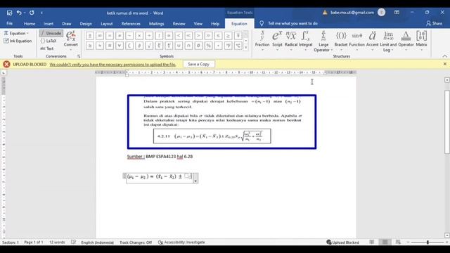 Cara Menulis Rumus di Ms Word untuk matkul hitungan UT 2022 #universitasterbuka #ut #kuliahonline смотреть онлайн