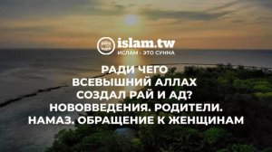 Ради чего Всевышний Аллах создал Рай и Ад? Нововведения. Обращение к женщинам. Ислам – это Сунна