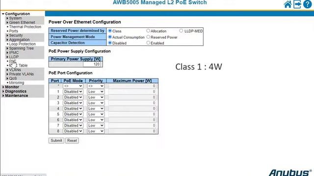 How To Configure Power Over Ethernet With Anybus Managed L2 PoE Switch