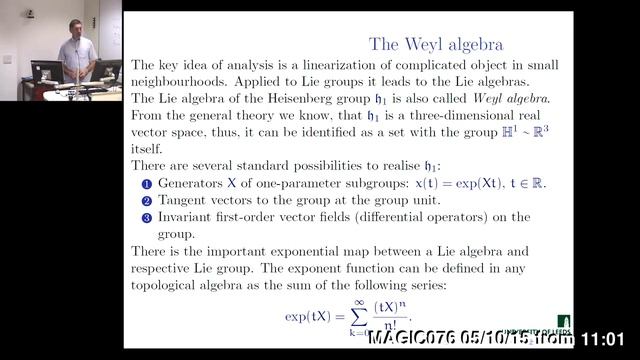 The Heisenberg Group: Lecture 1