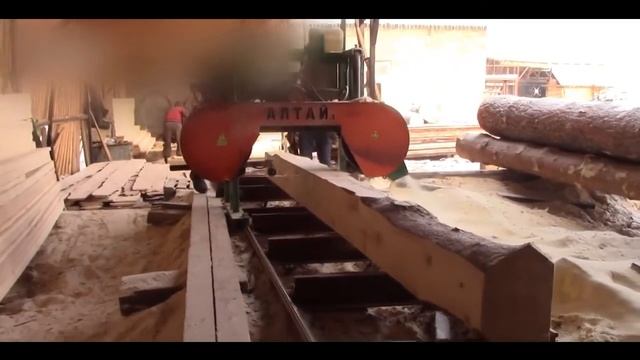 Алтай-3 (900) ленточная пилорама с электроприводом смотреть онлайн