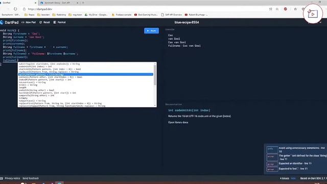 Varibales In Dart - Dart Programming Language Tutorial For Beginners