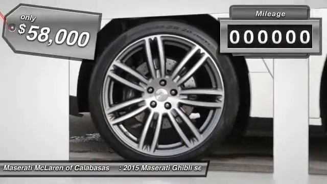 2015 Maserati Ghibli MASERATI MCLAREN CALABASAS UMF129813 смотреть онлайн