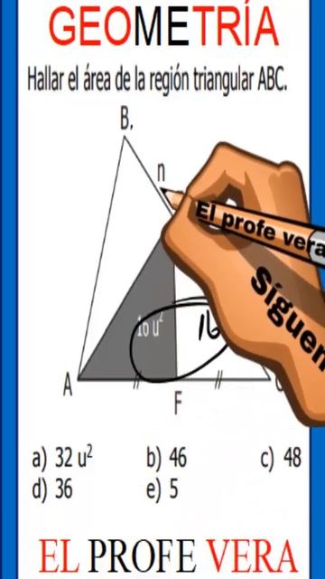 ✅ÁREAS #ELPROFEVERA #matematicas  #geometria #shorts#trigonometria
