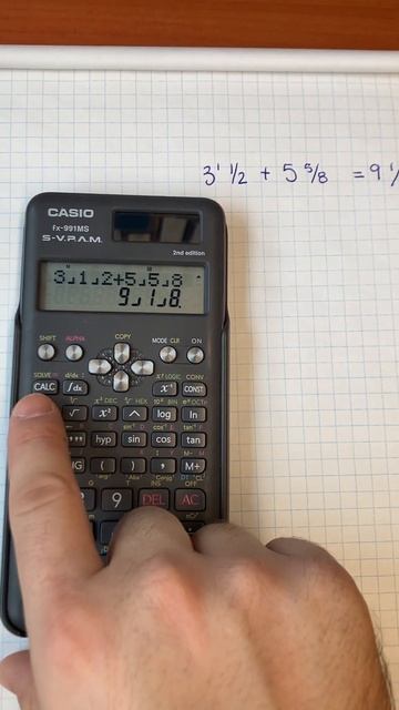 Fractions CASIO Fx 991MS