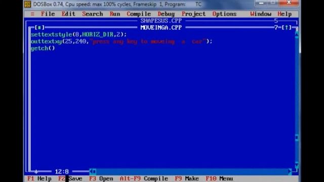 Make And Move A Car By Using C Programming Language