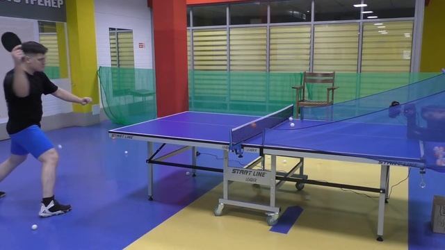 BH Алексей Отработка приема быстрых мячей с верхним вращением