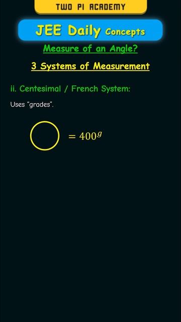 Systems of Measurement of an Angle? #jeedailyconcepts #trigonometry смотреть онлайн