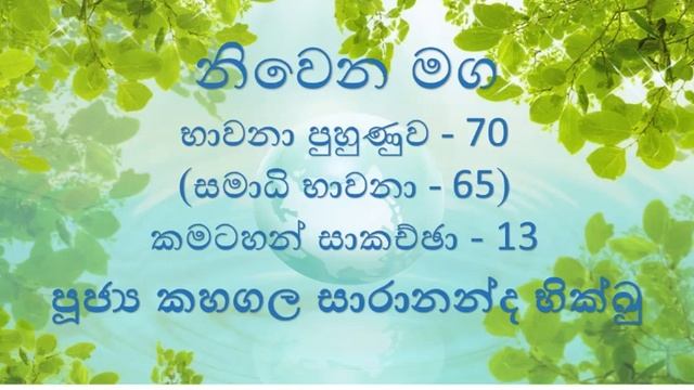 70 භාවනා පුහුණුව 70 කමටහන් සාකච්ඡා සමාධි 1 2022 08 05 смотреть онлайн