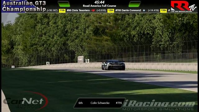 [iRacing]: Australian GT3 Championship - RD4 Road America S12016 смотреть онлайн